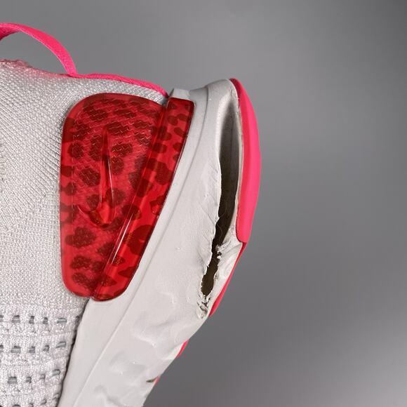 Nike React Phantom Run Flyknit 2 Women’s 8.5 White Pink Running Sneakers Shoes - Picture 8 of 10
